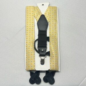 Suspenders. 36 inch length. One size fits most. Buckles on front.
